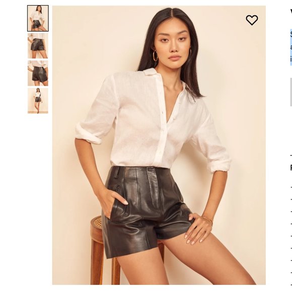 Elegant Black Leather Women Shorts - Picture 4 of 11